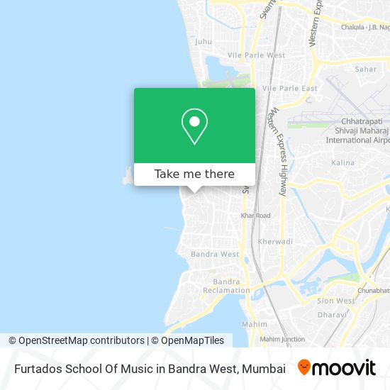 Furtados School Of Music in Bandra West map