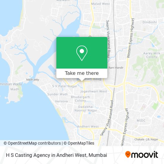 H S Casting Agency in Andheri West map