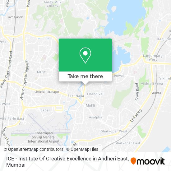 ICE - Institute Of Creative Excellence in Andheri East map