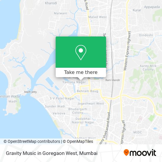 Gravity Music in Goregaon West map