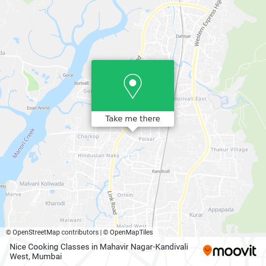 Nice Cooking Classes in Mahavir Nagar-Kandivali West map