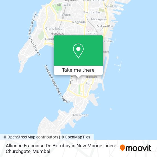 Alliance Francaise De Bombay in New Marine Lines-Churchgate map