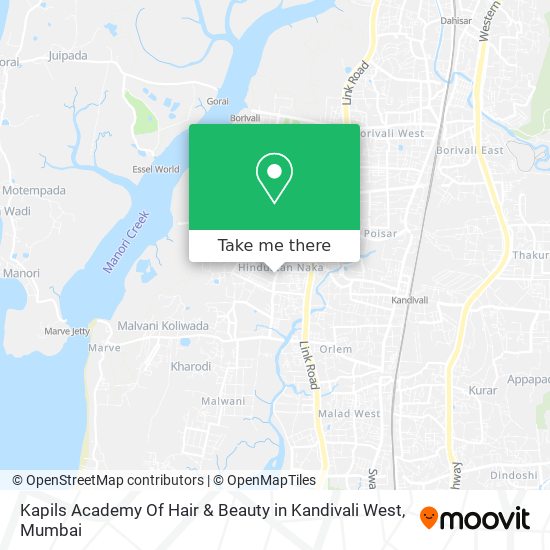 Kapils Academy Of Hair & Beauty in Kandivali West map