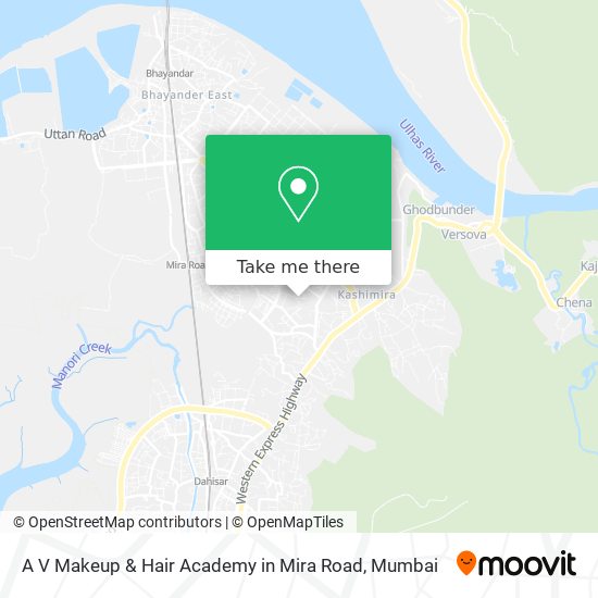 A V Makeup & Hair Academy in Mira Road map