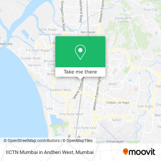 IICTN Mumbai in Andheri West map