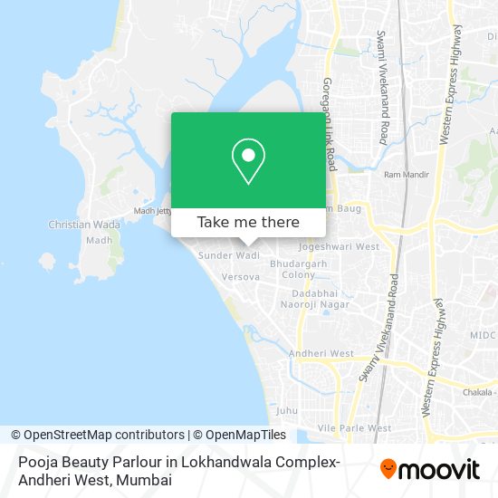 Pooja Beauty Parlour in Lokhandwala Complex-Andheri West map