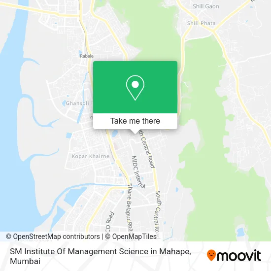 SM Institute Of Management Science in Mahape map