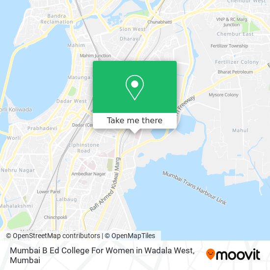 Mumbai B Ed College For Women in Wadala West map