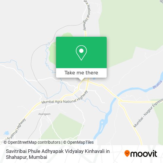 Savitribai Phule Adhyapak Vidyalay Kinhavali in Shahapur map