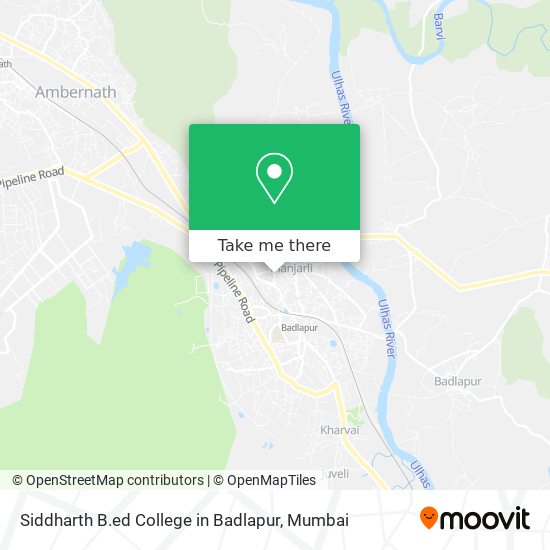 Siddharth B.ed College in Badlapur map
