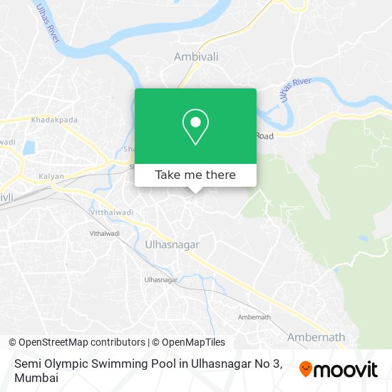 Semi Olympic Swimming Pool in Ulhasnagar No 3 map