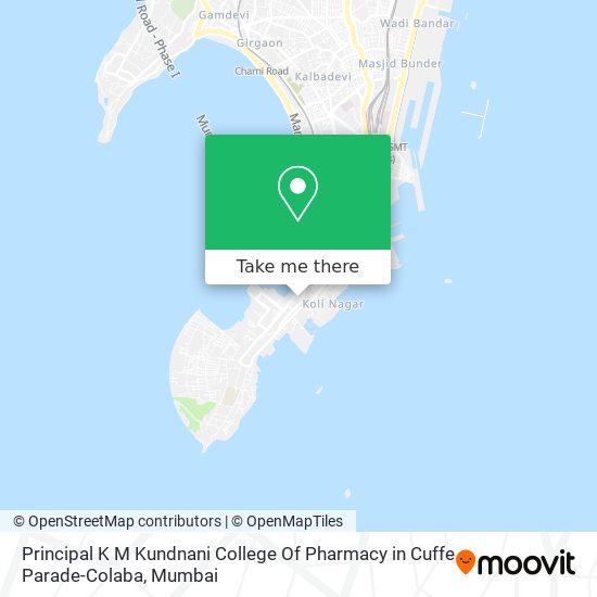Principal K M Kundnani College Of Pharmacy in Cuffe Parade-Colaba map