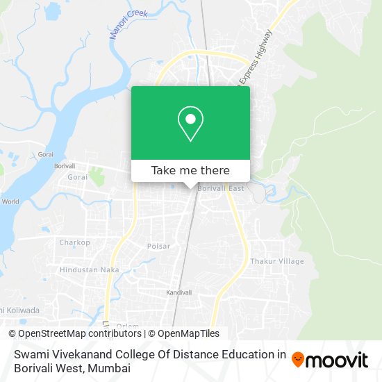 Swami Vivekanand College Of Distance Education in Borivali West map