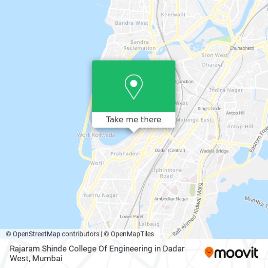 Rajaram Shinde College Of Engineering in Dadar West map