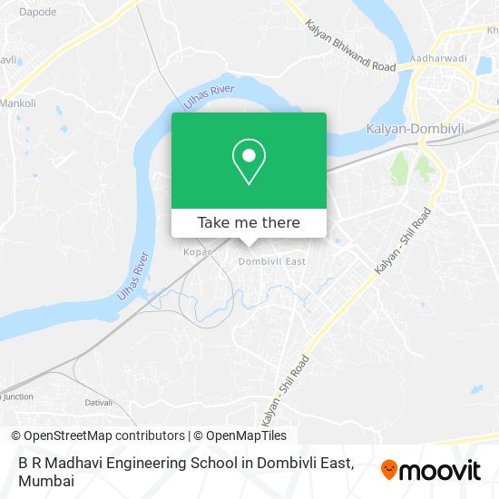 B R Madhavi Engineering School in Dombivli East map