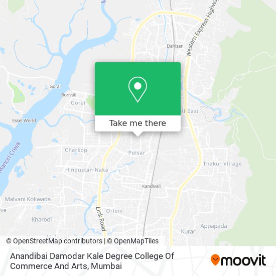 Anandibai Damodar Kale Degree College Of Commerce And Arts map