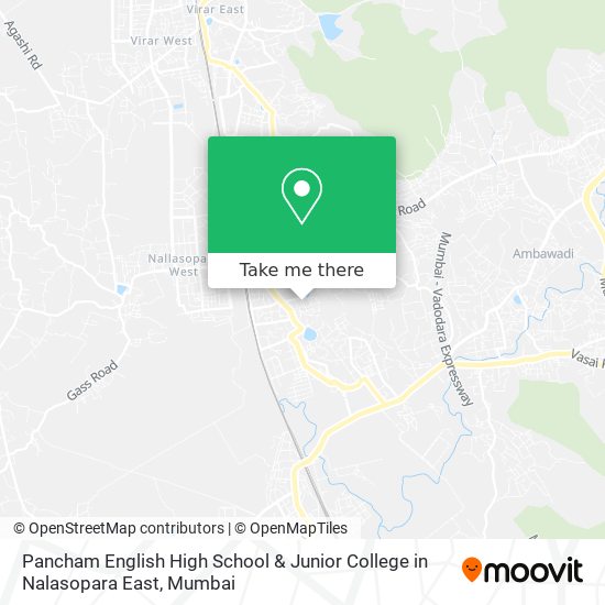 Pancham English High School & Junior College in Nalasopara East map