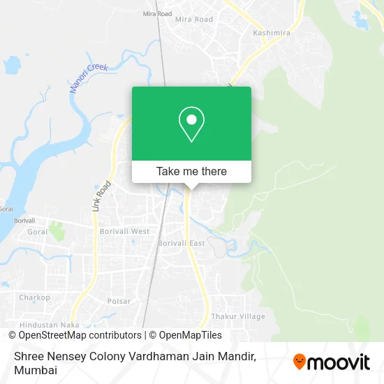 Shree Nensey Colony Vardhaman Jain Mandir map