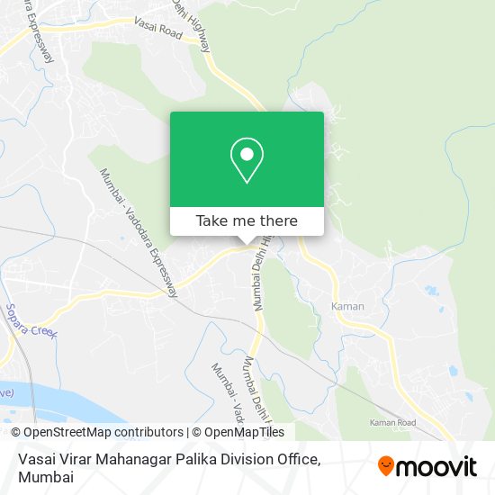 Vasai Virar Mahanagar Palika Division Office map