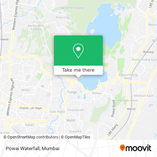 Powai Waterfall map