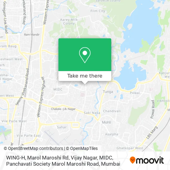 WING-H, Marol Maroshi Rd, Vijay Nagar, MIDC, Panchavati Society Marol Maroshi Road map