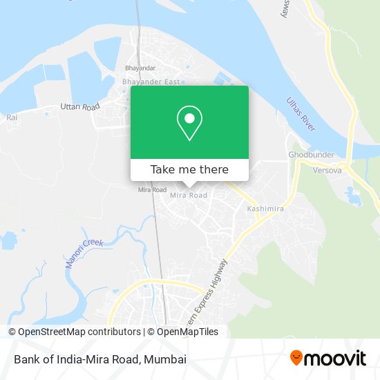Bank of India-Mira Road map