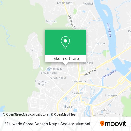 Majiwade Shree Ganesh Krupa Society map