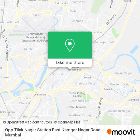 Opp Tilak Nagar Station East Kamgar Nagar Road map