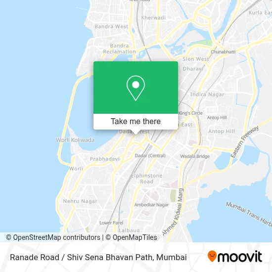 Ranade Road / Shivsena Bhavan Path map