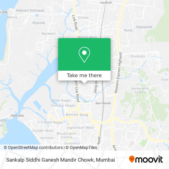 Sankalp Siddhi Ganesh Mandir Chowk map