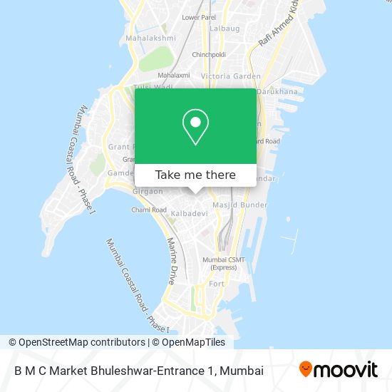 B M C Market Bhuleshwar-Entrance 1 map