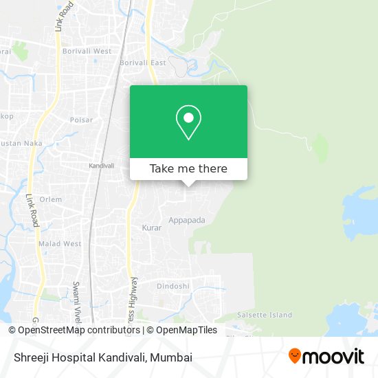 Shreeji Hospital Kandivali map