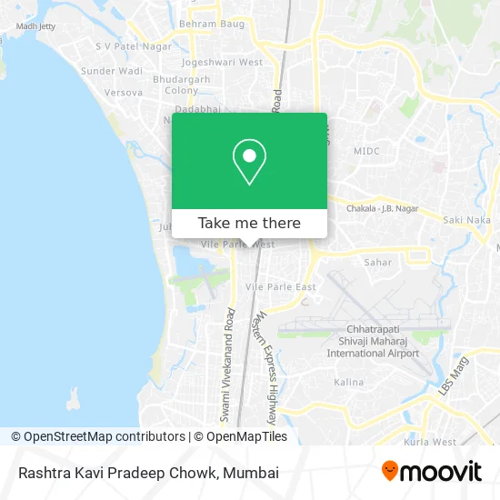 Rashtra Kavi Pradeep Chowk map