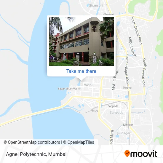 Agnel Polytechnic map