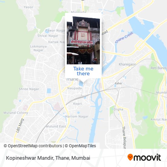 Kopineshwar Mandir, Thane map