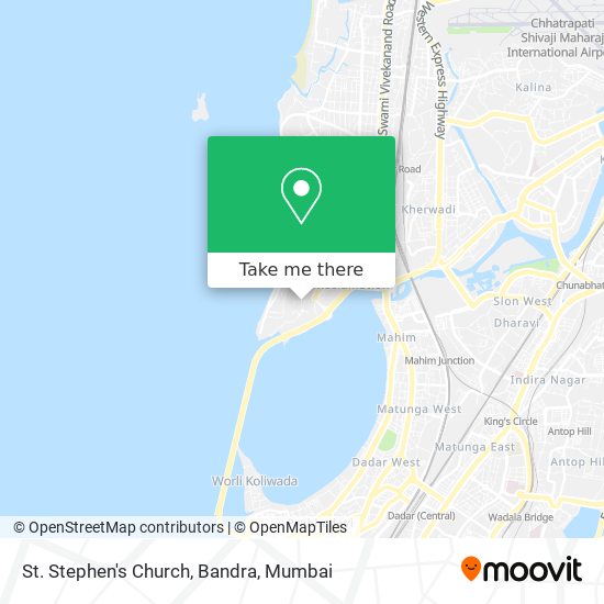 St. Stephen's Church, Bandra map