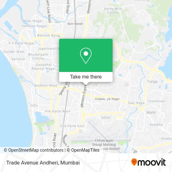 Trade Avenue Andheri map