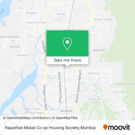 Rajasthan Malad Co-op Housing Society map