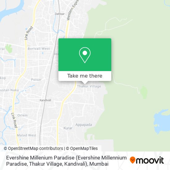 Evershine Millenium Paradise (Evershine Millennium Paradise, Thakur Village, Kandivali) map