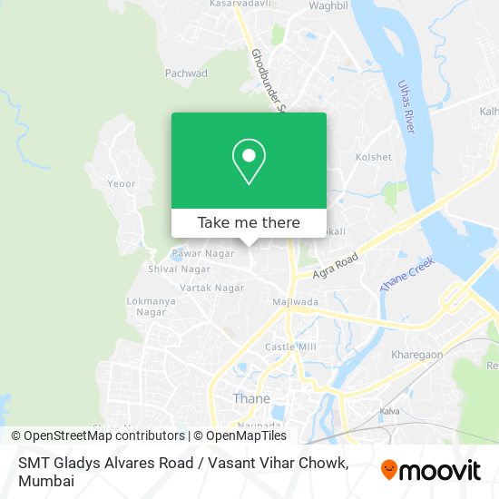 SMT Gladys Alvares Road / Vasant Vihar Chowk map