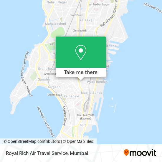 Royal Rich Air Travel Service map