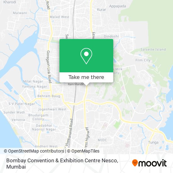 Bombay Convention & Exhibition Centre Nesco map