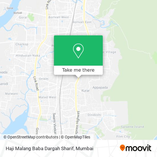 Haji Malang Baba Dargah Sharif map