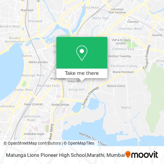 Matunga Lions Pioneer High School,Marathi map