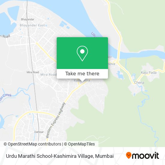 Urdu Marathi School-Kashimira Village map