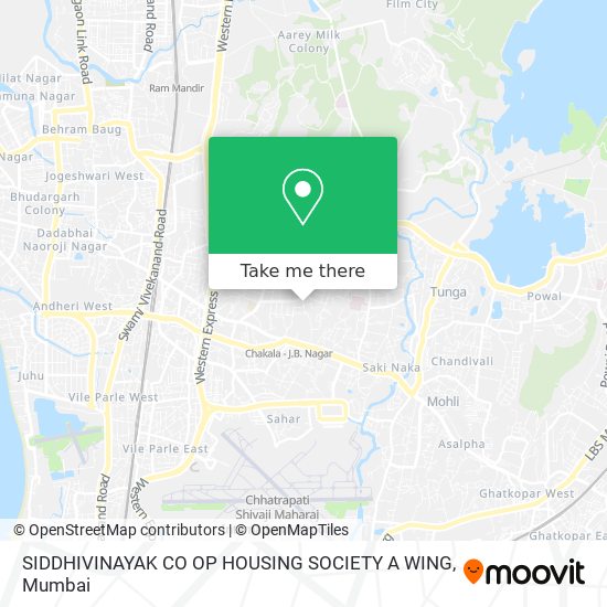 SIDDHIVINAYAK CO OP HOUSING SOCIETY A WING map
