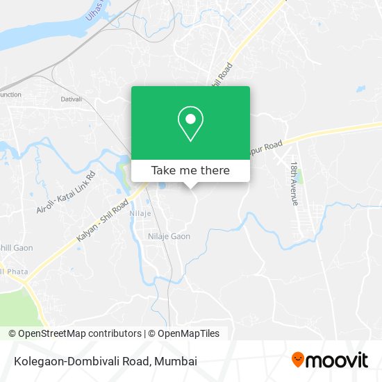 Kolegaon-Dombivali Road map