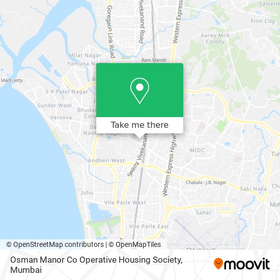 Osman Manor Co Operative Housing Society map