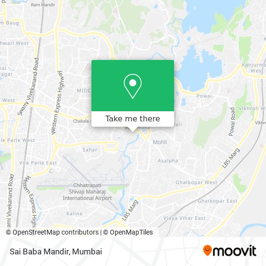 Sai Baba Mandir map