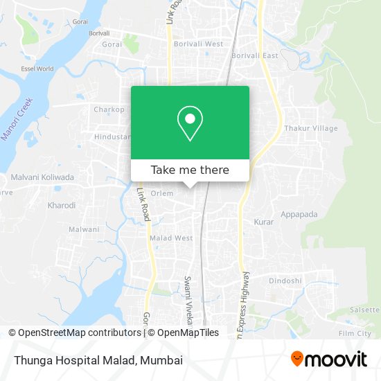 Thunga Hospital Malad map